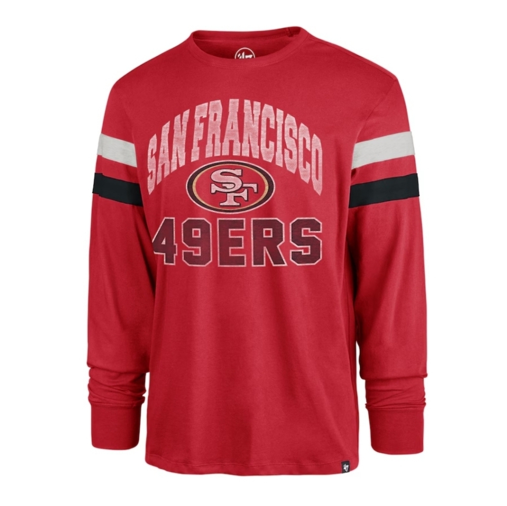 Men's San Francisco 49ers '47 Scarlet Irving Long Sleeve T-Shirt NWT Size: L